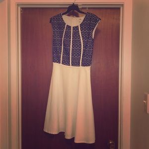 White dress with Black lace